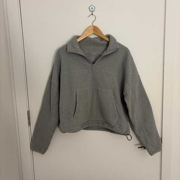 Girlfriend Collective half zip grey sweatshirt - Picture 1 of 2